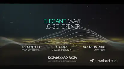 Elegant Wave Logo Opener  l  Particles Lines Logo Opener Openers template preview