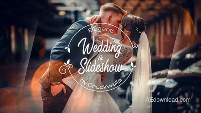 Elegant Wedding Slideshow Video Displays template preview