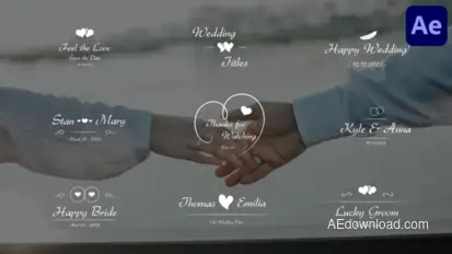 Elegant Wedding Titles for After Effects Titles template preview