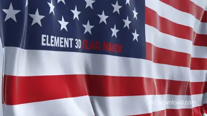 Element 3D Flag Maker Elements template preview