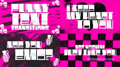 Emo Text Transitions Elements template preview