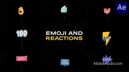 Emoji And Reactions for After Effects Titles template preview
