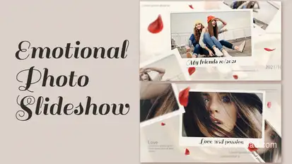 Emotional memories Photo slideshow Video Displays template preview