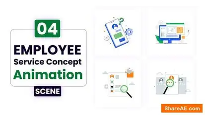 Videohive Employee Self Service Illustration Animation Elements template preview