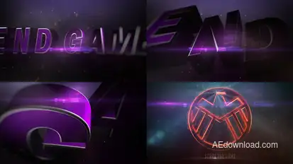 End Game Epic Trailer 3D Openers template preview