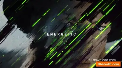Energetic | Glitch Video Opener Openers template preview