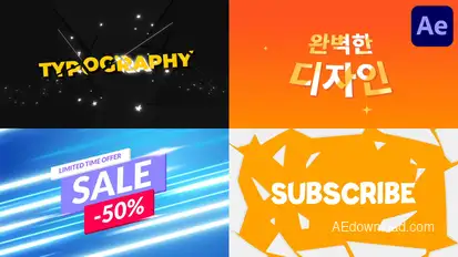 Energetic Typography for After Effects Titles template preview