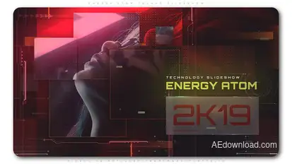 Energy Atom Techno Slideshow Openers template preview
