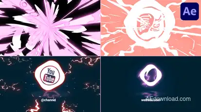 Energy Blast Logo Reveal for After Effects Logo Stings template preview