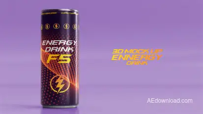 Energy Drink Mock Up Product Promo template preview