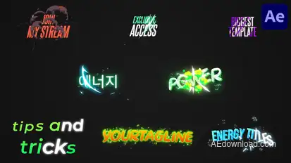 Energy Flash FX Titles for After Effects Titles template preview