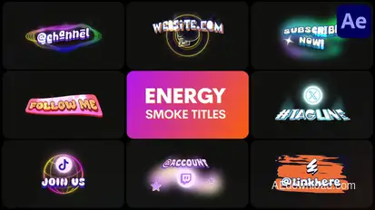 Energy Smoke Titles | After Effects Titles template preview