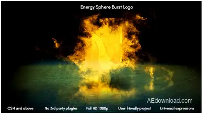 Energy Sphere Burst Logo Logo Stings template preview