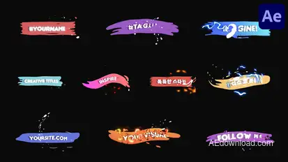 Energy Splats Titles for After Effects Titles template preview