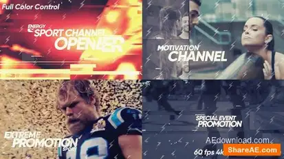 Energy Sport Intro Openers template preview