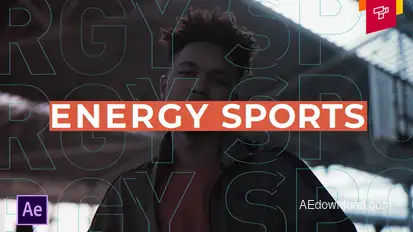 Energy Sports Intro Video Displays template preview