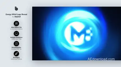 Energy Whirl Logo Reveal Logo Stings template preview