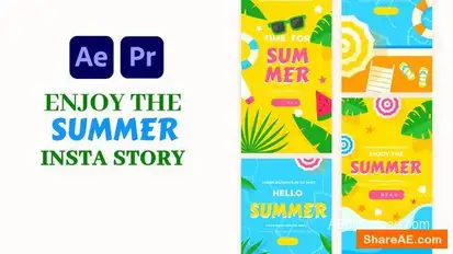 Videohive Enjoy the Summer Instagram Story Elements template preview