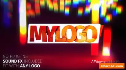 Epic 3D Glitch Logo Logo Stings template preview