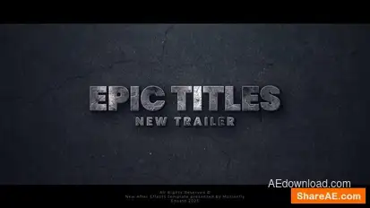 Videohive Epic Cinematic Trailer Titles Titles template preview