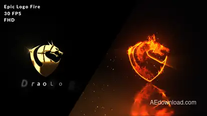 Epic Fire Logo Reveal Logo Stings template preview