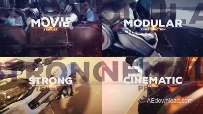 Epic Glitch Trailer Titles template preview