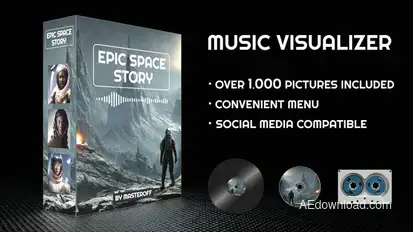 Epic Space Story Music Visualizer Product Promo template preview
