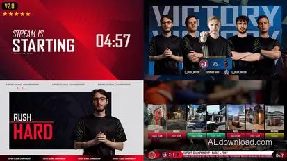 CS2 Esport Broadcast package V2.0 broadcast-packages template preview