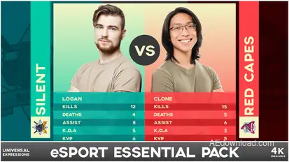 eSport Essential Pack broadcast-packages template preview