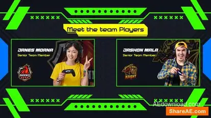 ESports Broadcast Slides Promo Openers template preview