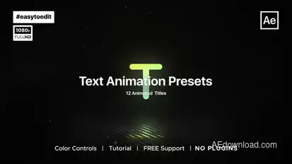 Essential Text Animation Presets Titles template preview