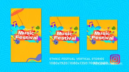 Ethnic Music Festival Event Stories Reels Product Promo template preview