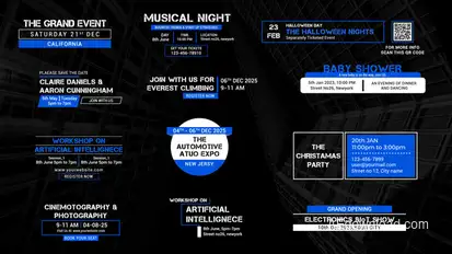 Event & Dates Titles Titles template preview