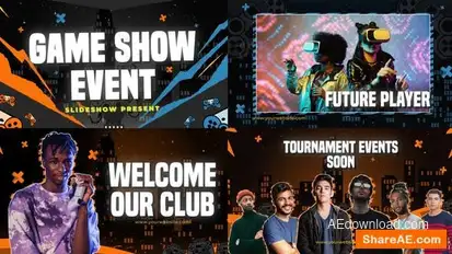 Event Club Gaming Slideshow Openers template preview