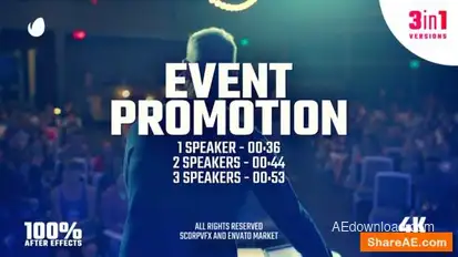 Event Promo 123 speakers Openers template preview