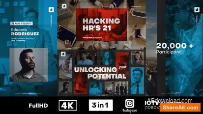 Event Promo Online Conference Openers template preview