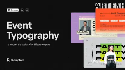 Event Promo Typography Titles template preview