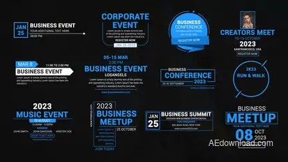 Event Titles Elements template preview