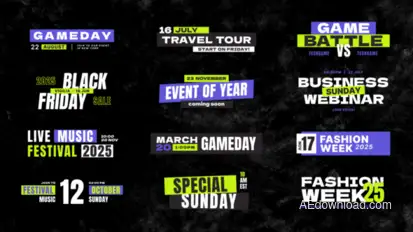 Event Titles Pack / AE Titles template preview