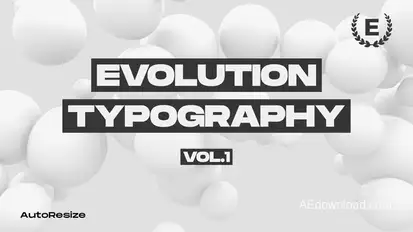 Evolution Typography | Media Titles template preview