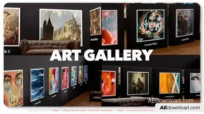 Exhibition Art Gallery Presentation Video Displays template preview