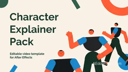 Explainer 2D Character Animation Pack Product Promo template preview