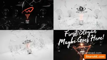 Exploding Light Bulbs Promo Intro Logo Reveals Openers template preview