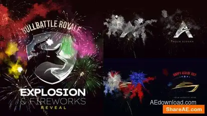 Explosion & Fireworks Logo Logo Stings template preview