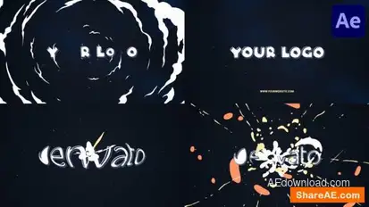 Explosion Space Logo for After Effects Logo Stings template preview