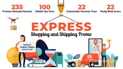 Express Shopping & Shipping Promo Product Promo template preview