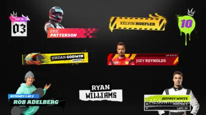 Extreme Sport Lower Thirds Elements template preview