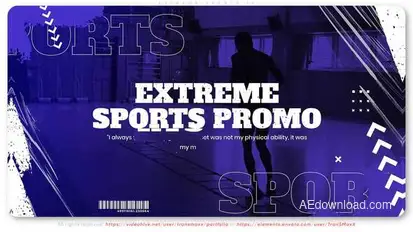 Extreme Sports ID | Muscular Promo Video Displays template preview
