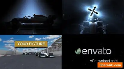 F1 Car Logo Reveal 2 Logo Stings template preview