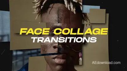 Face Collage Transitions Elements template preview